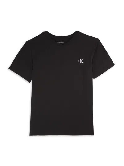 Calvin Klein Babies' Boy's Logo Cotton T-shirt In Black