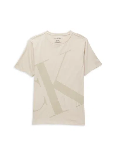 Calvin Klein Babies' Boy's Logo Cotton T-shirt In Gold