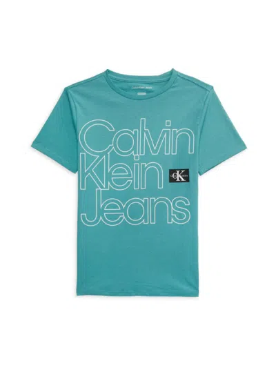 Calvin Klein Babies' Boy's Logo T-shirt In Blue