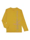 Calvin Klein Boy's Logo Tee In Mustard