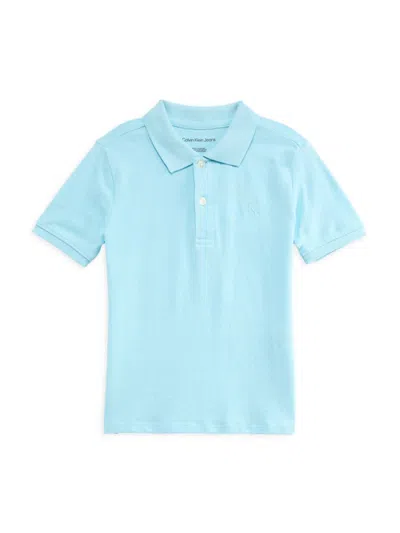 Calvin Klein Kids' Boy's Polo Shirt In Blue