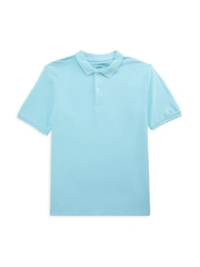 Calvin Klein Babies' Boy's Short Sleeve Polo In Blue Elixir