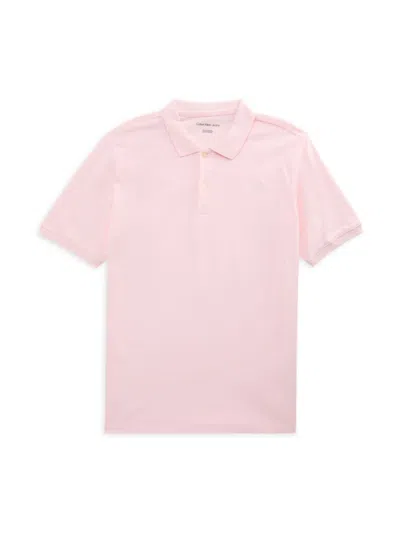 Calvin Klein Babies' Boy's Solid Polo In Light Pink