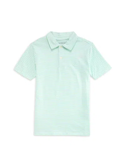 Calvin Klein Babies' Boy's Striped Polo Shirt In Green