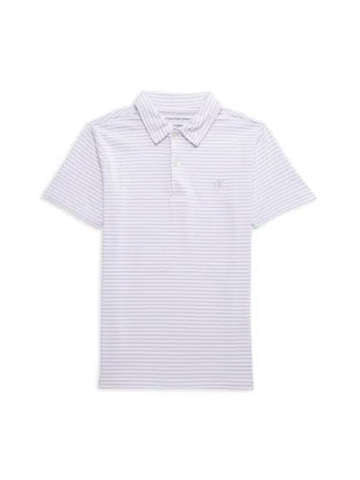 Calvin Klein Babies' Boy's Striped Polo Shirt In White