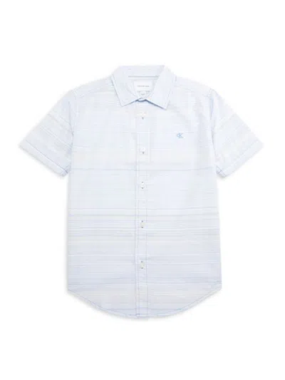 Calvin Klein Babies' Boy's Striped Shirt In Blue