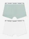 Calvin Klein Boys 2 Pack Boxer Shorts Set In Multi