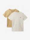 Calvin Klein Boys 2 Pack Monogram Top Set In White