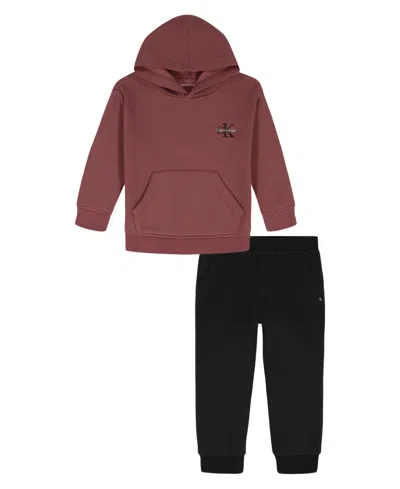 Calvin Klein Kids' Boys 2t-7 2-piece Hoodie And Pants Set In Black