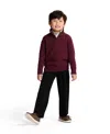 Calvin Klein Boys 2t-7 Long-sleeve Sweater, Shirt And Pants, 3-piece Set In Brown