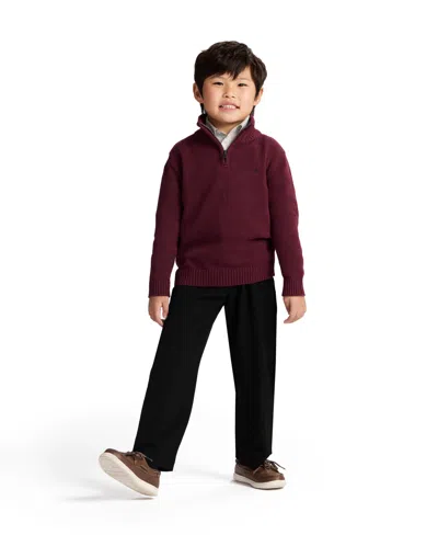 Calvin Klein Kids' Boys 2t-7 Long-sleeve Sweater, Shirt And Pants, 3-piece Set In Brown