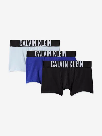 Calvin Klein Kids'  Boys 3 Pack Boxer Shorts Set In Black