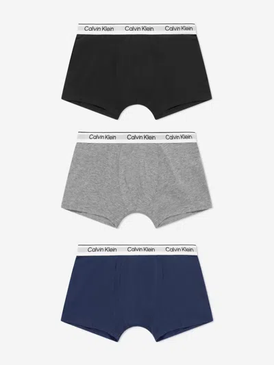 Calvin Klein Kids'  Boys 3 Pack Boxer Shorts Set In Multicoloured