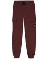 Calvin Klein Boys 8-20 Cargo Ribbed Waistband Fleece Joggers In Burgundy
