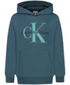 Calvin Klein Boys 8-20 Fleece Pull-on Hoodie In Blue