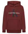 Calvin Klein Boys 8-20 Fleece Pull-on Hoodie In Burgundy
