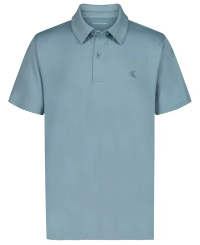 Calvin Klein Kids' Boys' 8-20 Short-sleeve Tech Polo Shirt In Blue