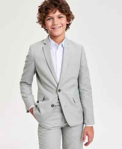 Calvin Klein Kids' Boys' 8-20 Tri-blend Linen Suit Jacket In Green