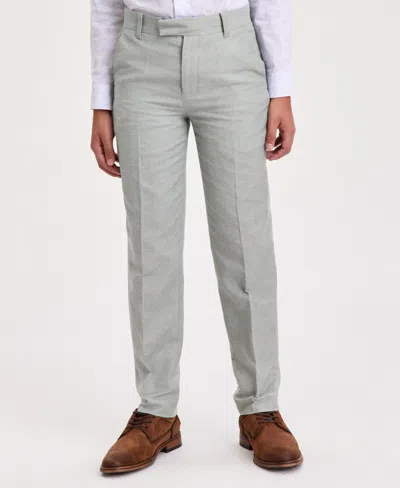 Calvin Klein Kids' Boys' 8-20 Tri-blend Linen Suit Pants In Gray