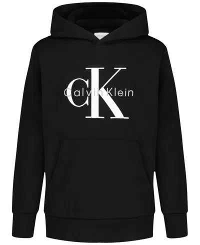 Calvin Klein Kids' Boys' 8-20 Long-sleeve Hooded Sweatshirt In Black