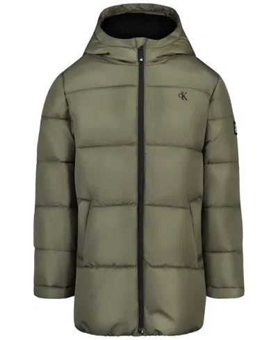 Calvin Klein Kids' Boys' 8-20 Long-sleeve Puffer Jacket In Green