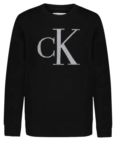 Calvin Klein Kids' Boys' 8-20 Monogram Graphic Sweatshirt In Black