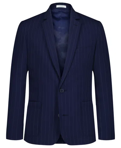 Calvin Klein Kids' Boys' 8-20 Pinstripe Blazer In Blue