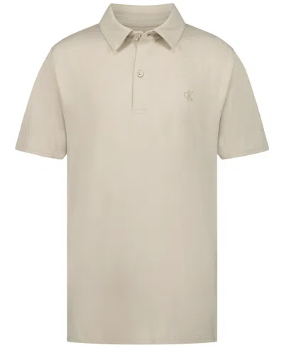 Calvin Klein Kids' Boys' 8-20 Short-sleeve Polo Shirt In Neutral