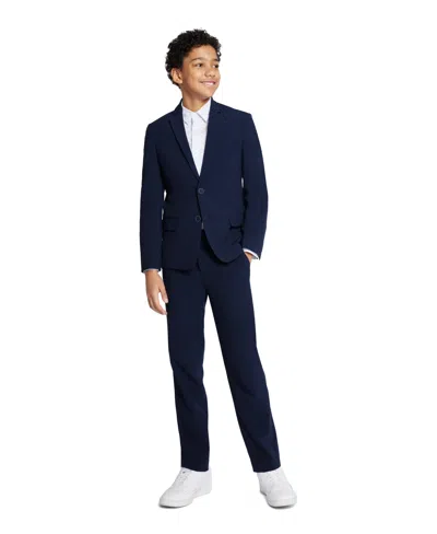 Calvin Klein Kids' Boys' 8-20 Slim-fit Stretch Suit Pants In Blue