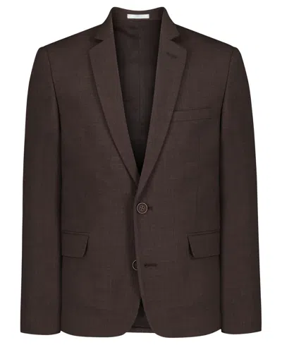 Calvin Klein Kids' Boys' 8-20 Stretch Refined Sharkskin Jacket In Brown