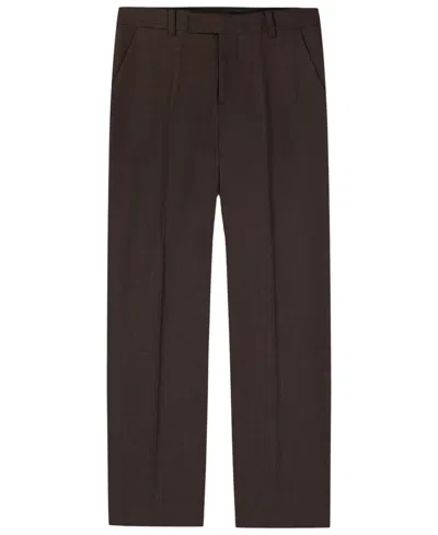 Calvin Klein Kids' Boys' 8-20 Stretch Refined Sharskin Pants In Brown