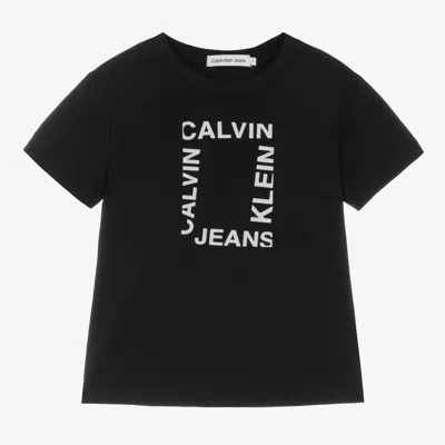 Calvin Klein Kids' Boys Black Cotton T-shirt