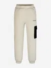 Calvin Klein Boys Colourblock Cargo Joggers In Ivory