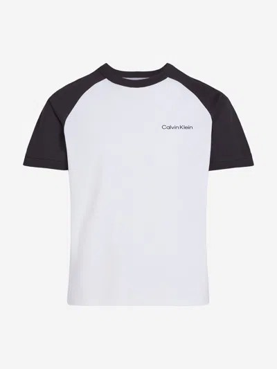 Calvin Klein Kids'  Boys Colourblock T-shirt In White