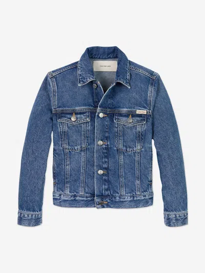 Calvin Klein Boys Denim Trucker Jacket In Blue