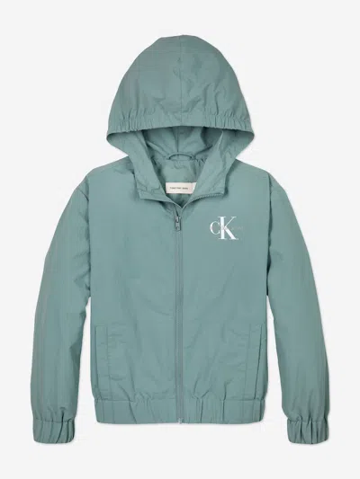 Calvin Klein Kids' Boys Essential Monologo Jacket In Green