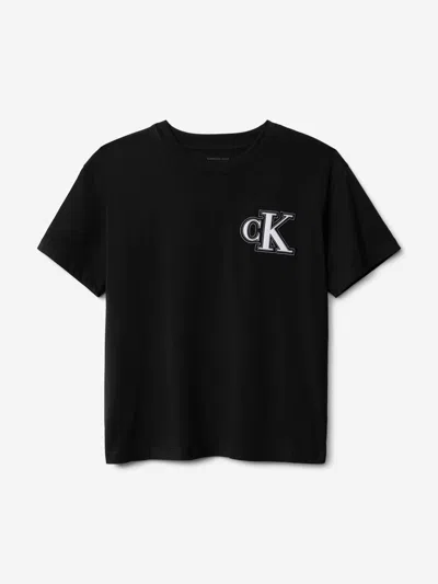 Calvin Klein Babies'  Boys Festive Graphic T-shirt In Black