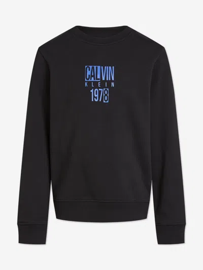 Calvin Klein Kids'  Boys Good Level Graphic Sweatshirt In Black