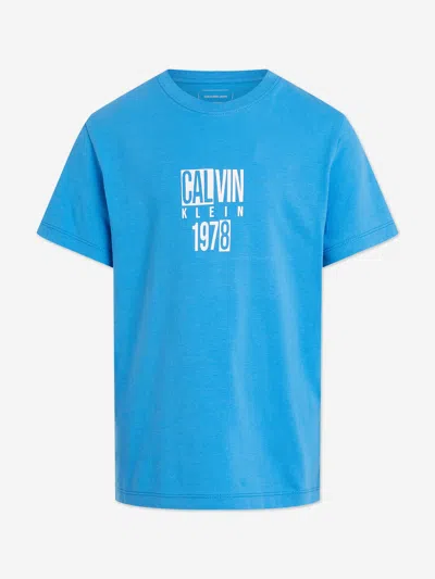 Calvin Klein Kids' Boys Good Level Regular T-shirt In Blue