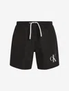 Calvin Klein Boys Logo Swim Shorts In Black