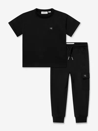 Calvin Klein Babies'  Boys Trouser Set In Black