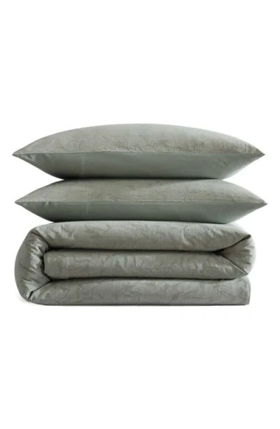 Calvin Klein Branching Leaves Comforter & Sham Set In Moss