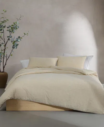 Calvin Klein Branching Leaves Cotton Jacquard 3-pc. Comforter Set, King In Cream