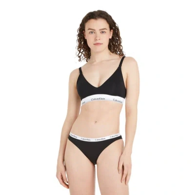 Calvin Klein Plus Size Modern Cotton Bralette-black