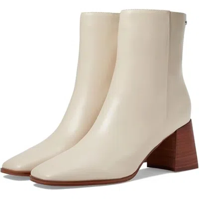 Calvin Klein Broma Boots Women's White Leather Block Heel Bootie Lion470