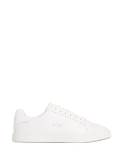 Calvin Klein Brooke Logo-print Lace-up Sneakers In White