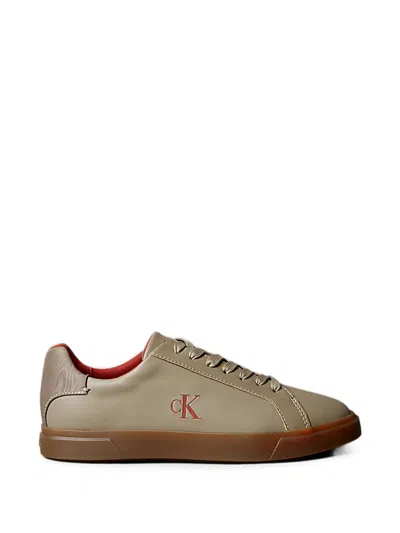 Calvin Klein Brooke Logo-print Sneakers In Brown