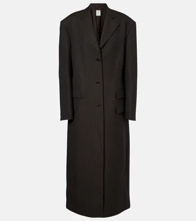 Calvin Klein Brooke Wool Coat In Brown