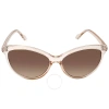 Calvin Klein Brown Cat Eye Ladies Sunglasses Ck19534s 270 58 In Brown