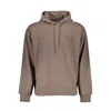 Calvin Klein Eco-conscious Hooded Brown Sweatshirt In Brown